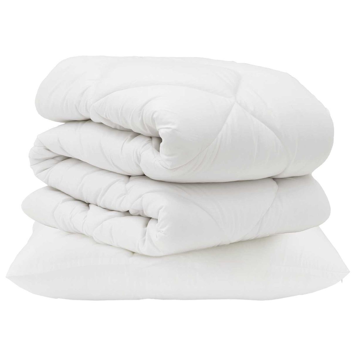 Vidaxl dekbed set met kussen 2 pcs wit microvezel