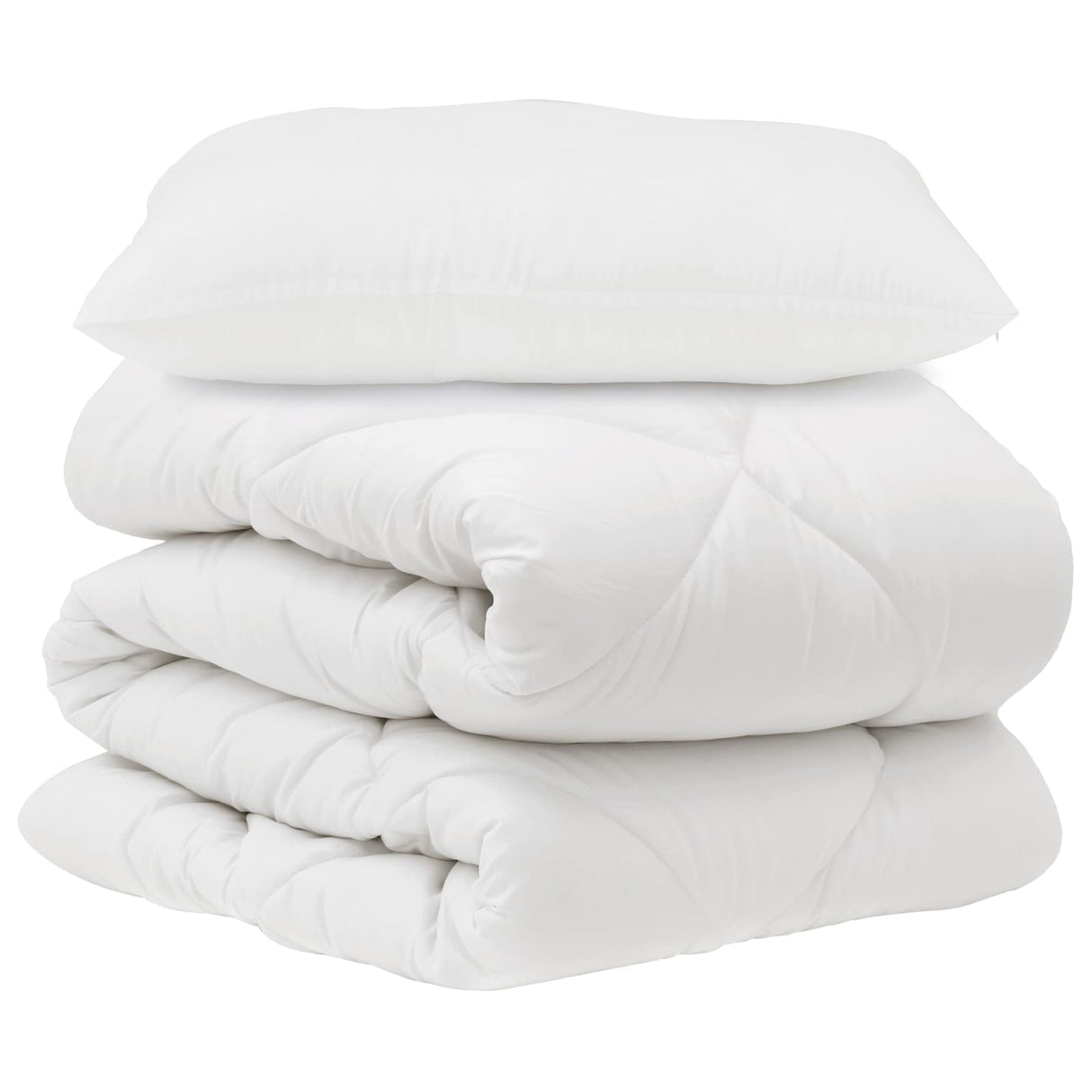 Vidaxl dekbed set met kussen 2 pcs wit microvezel