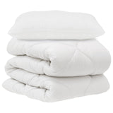 Vidaxl dekbed set met kussen 2 pcs wit microvezel
