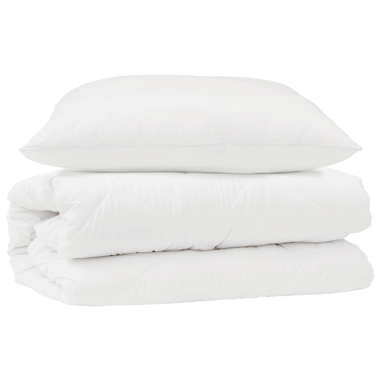 Vidaxl dekbed set met kussen 2 pcs wit microfibre