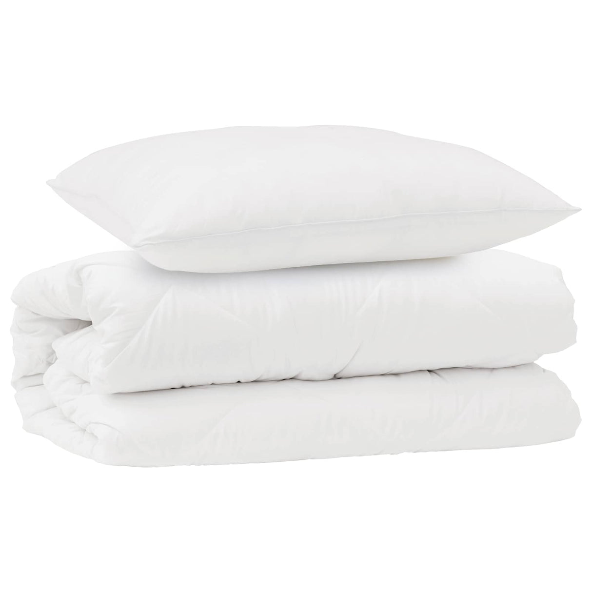 Vidaxl dekbed set met kussen 2 pcs wit microfibre