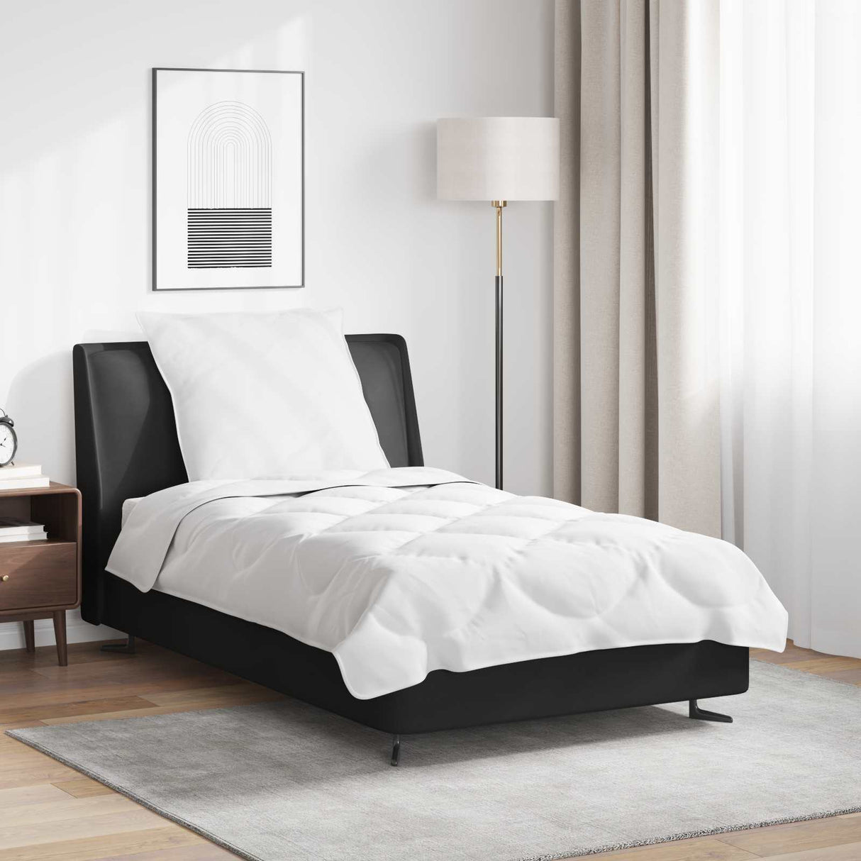 Vidaxl dekbed set met kussen 2 pcs wit microfibre