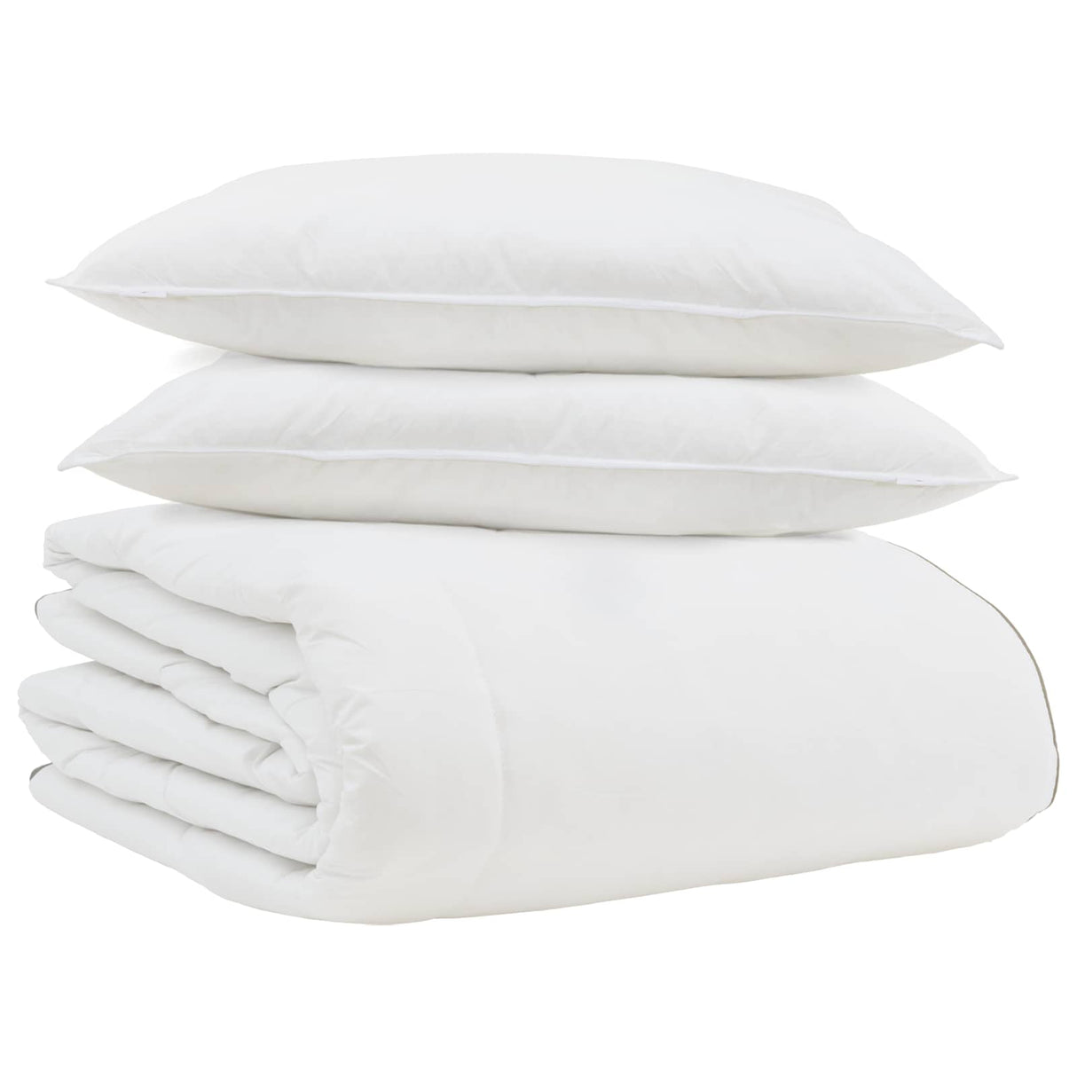 Vidaxl winter dekbed met kussen 3 pcs wit donsveertjes
