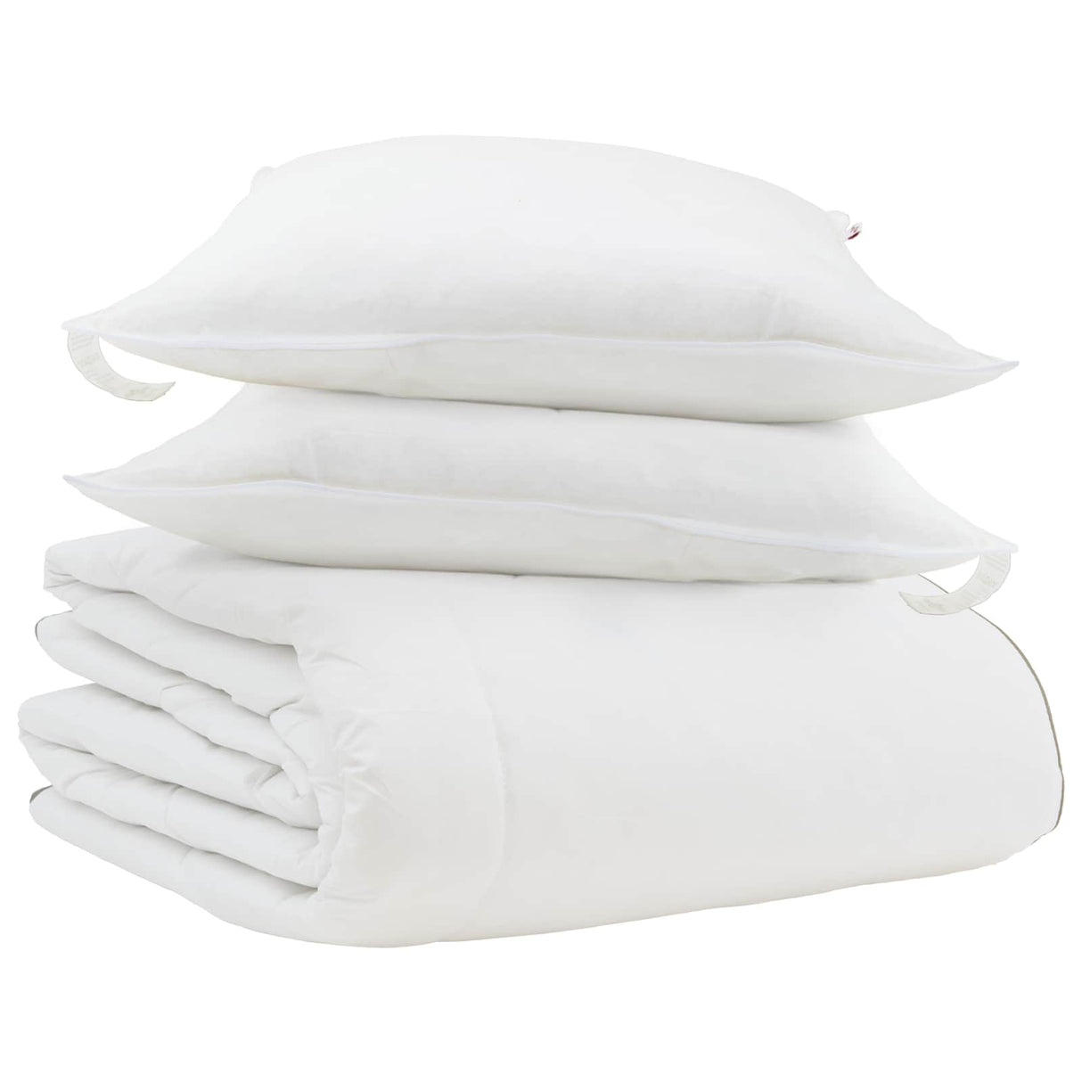 Vidaxl winter dekbed met kussen 3 pcs wit donsveertjes