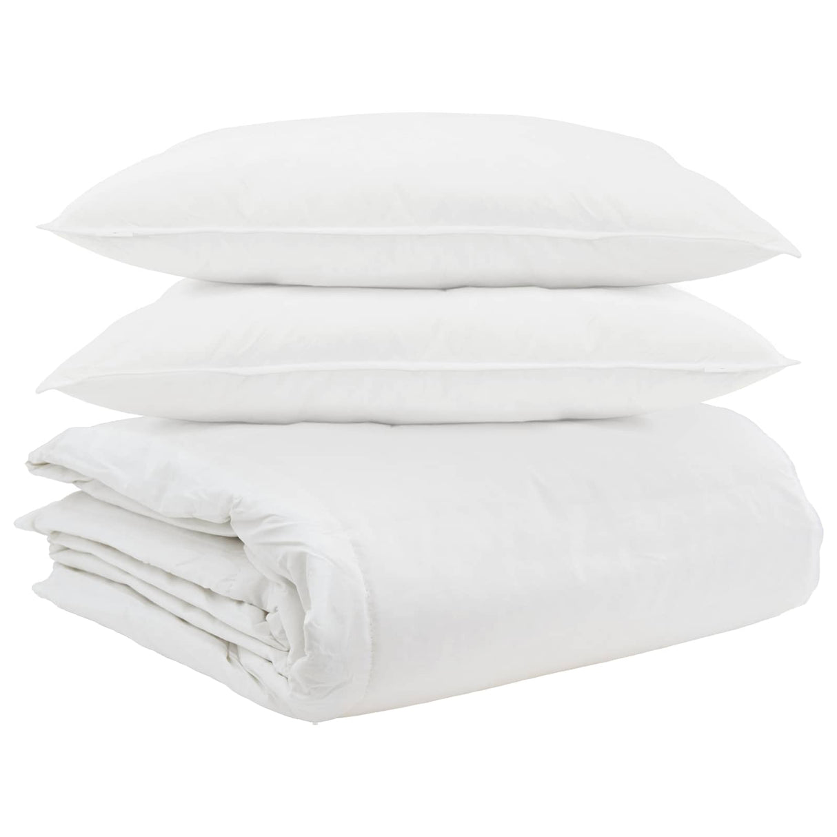 Vidaxl dekbed set met kussen 3 pcs wit donsveertjes