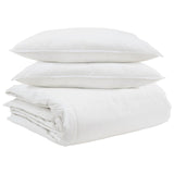 Vidaxl dekbed set met kussen 3 pcs wit donsveertjes
