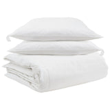 Vidaxl dekbed set met kussen 3 pcs wit donsveertjes