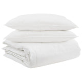 Vidaxl dekbed set met kussen 3 pcs wit donsveertjes