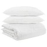 Vidaxl dekbed set met kussen 3 pcs wit donsveertjes