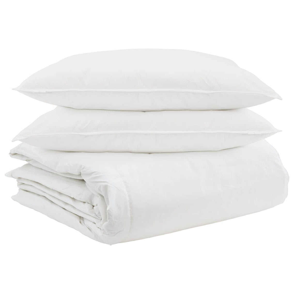 Vidaxl dekbed set met kussen 3 pcs wit donsveertjes