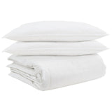 Vidaxl dekbed set met kussen 3 pcs wit donsveertjes