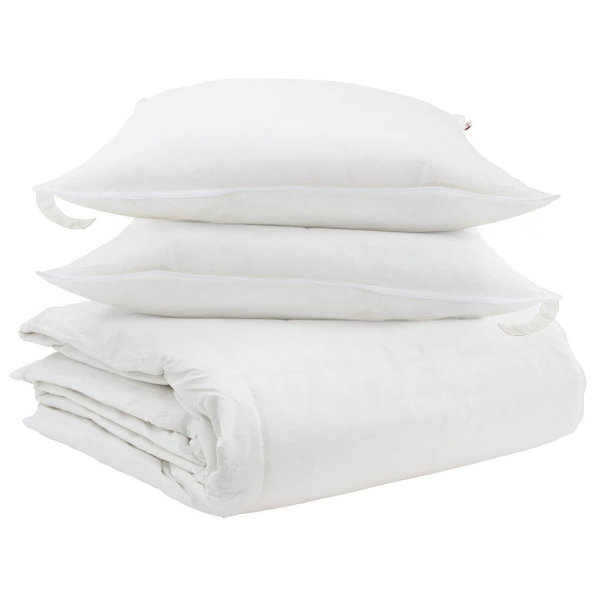 Vidaxl dekbed set met kussen 3 pcs wit donsveertjes