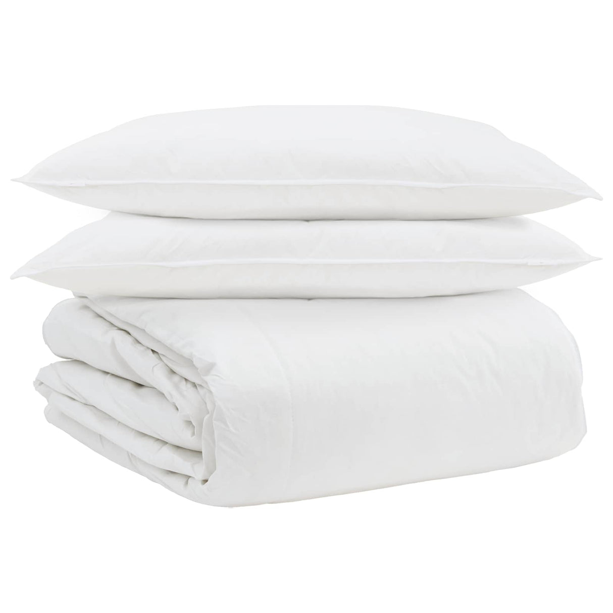 Vidaxl dekbed set met kussen 3 pcs wit donsveertjes