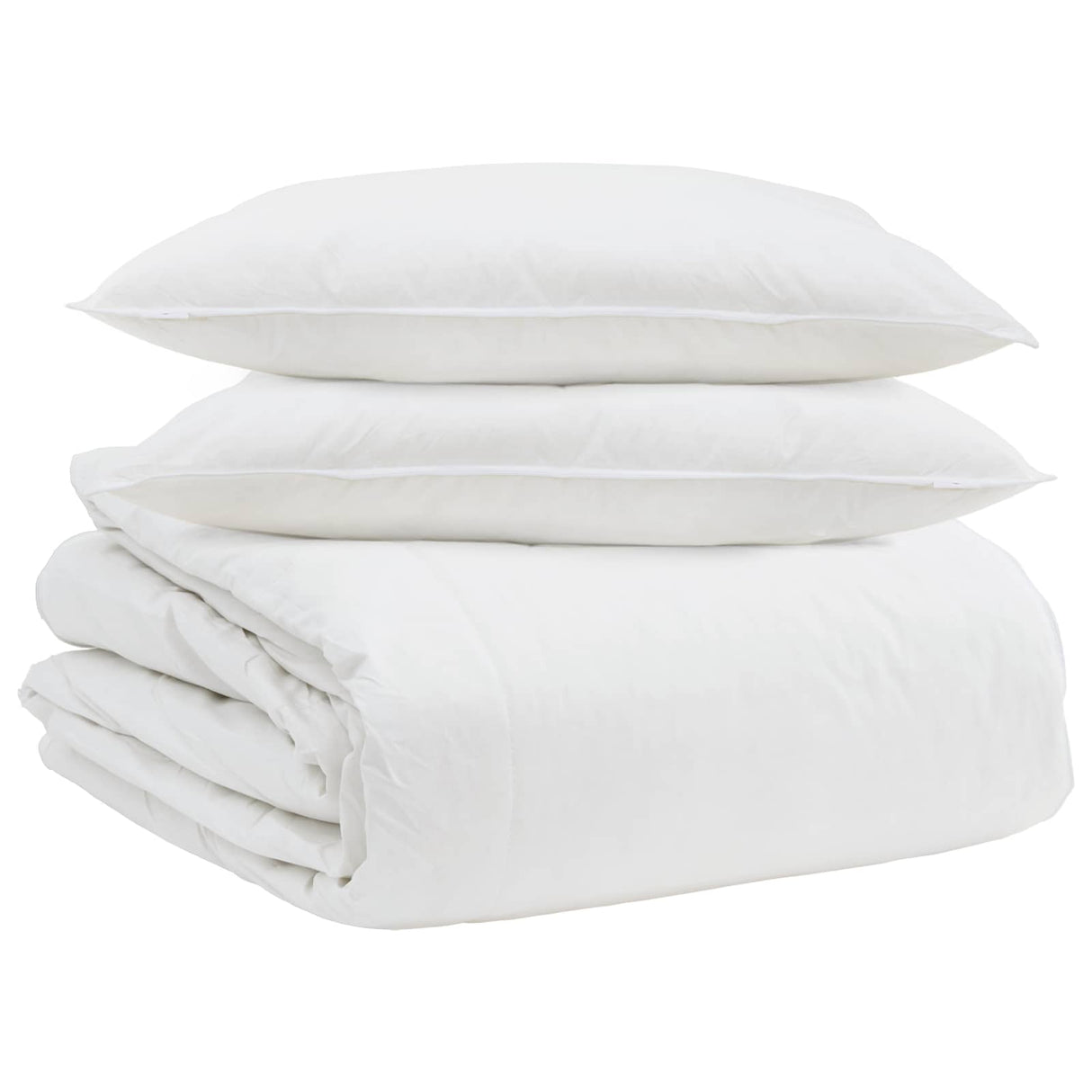 Vidaxl dekbed set met kussen 3 pcs wit donsveertjes
