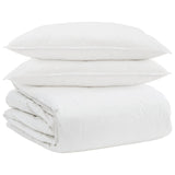 Vidaxl dekbed set met kussen 3 pcs wit donsveertjes
