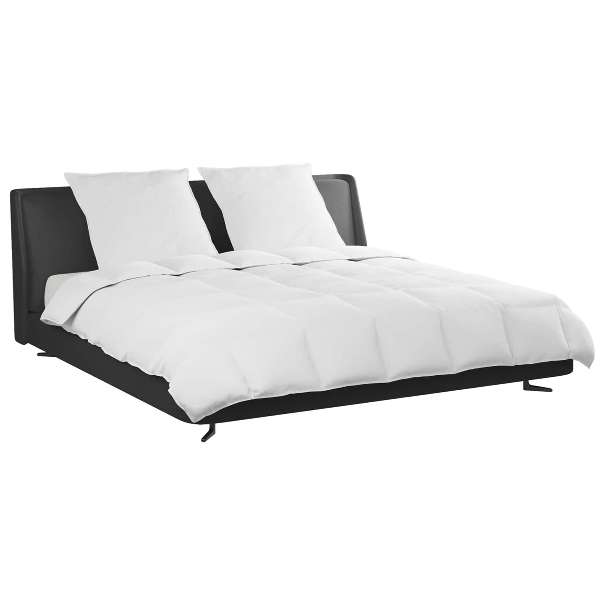 Vidaxl dekbed set met kussen 3 pcs wit donsveertjes