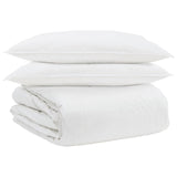 Vidaxl dekbed set met kussen 3 pcs wit donsveertjes