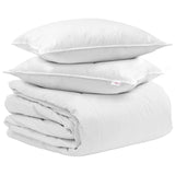 Vidaxl dekbed set met kussen 3 pcs wit donsveertjes