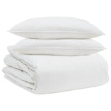 Vidaxl dekbed set met kussen 3 pcs wit donsveertjes