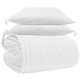 Vidaxl dekbed set met kussen 3 pcs wit donsveertjes