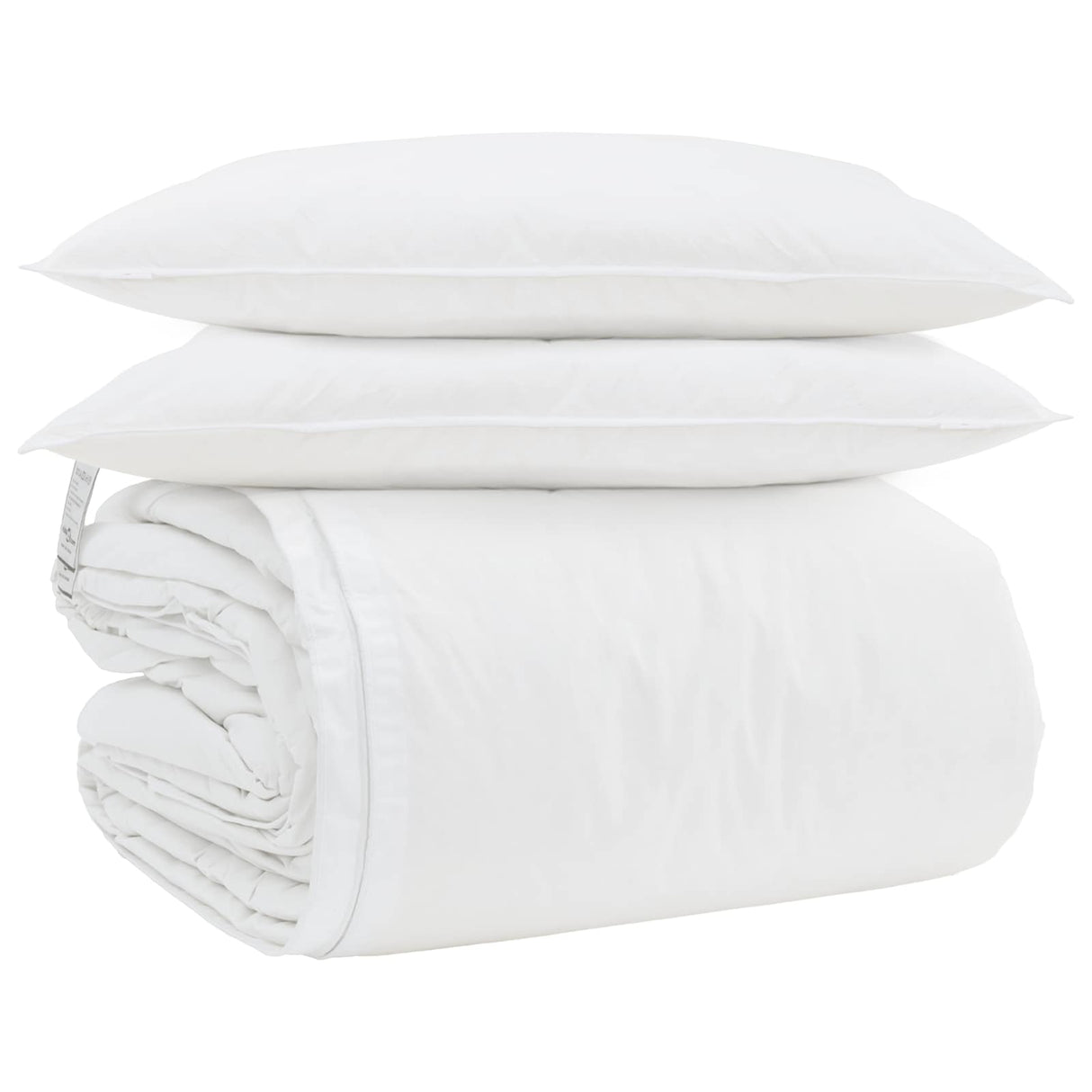 Vidaxl dekbed set met kussen 3 pcs wit donsveertjes