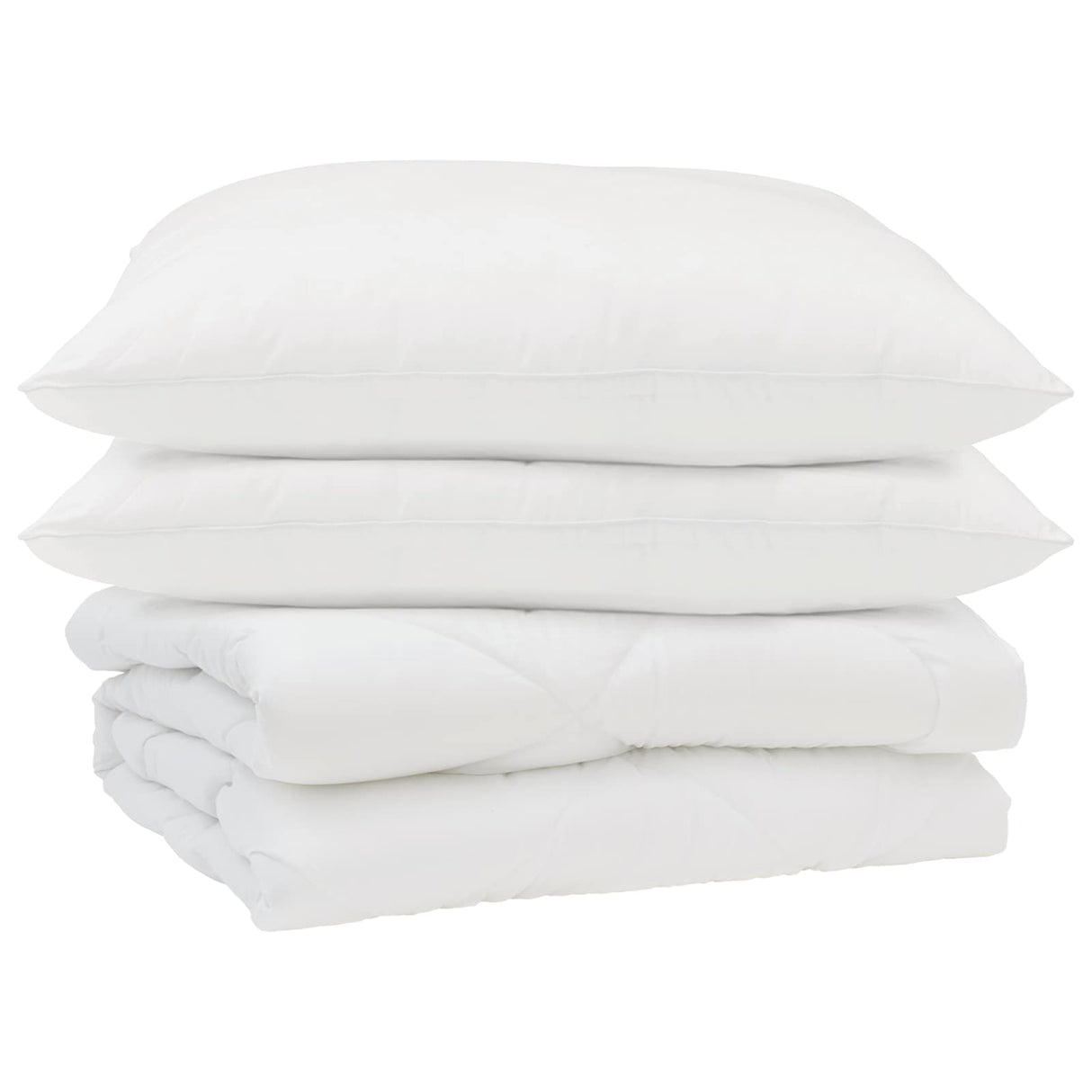 Vidaxl zomer dekbed met kussen 3 pcs wit microfibre