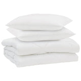Vidaxl zomer dekbed met kussen 3 pcs wit microfibre
