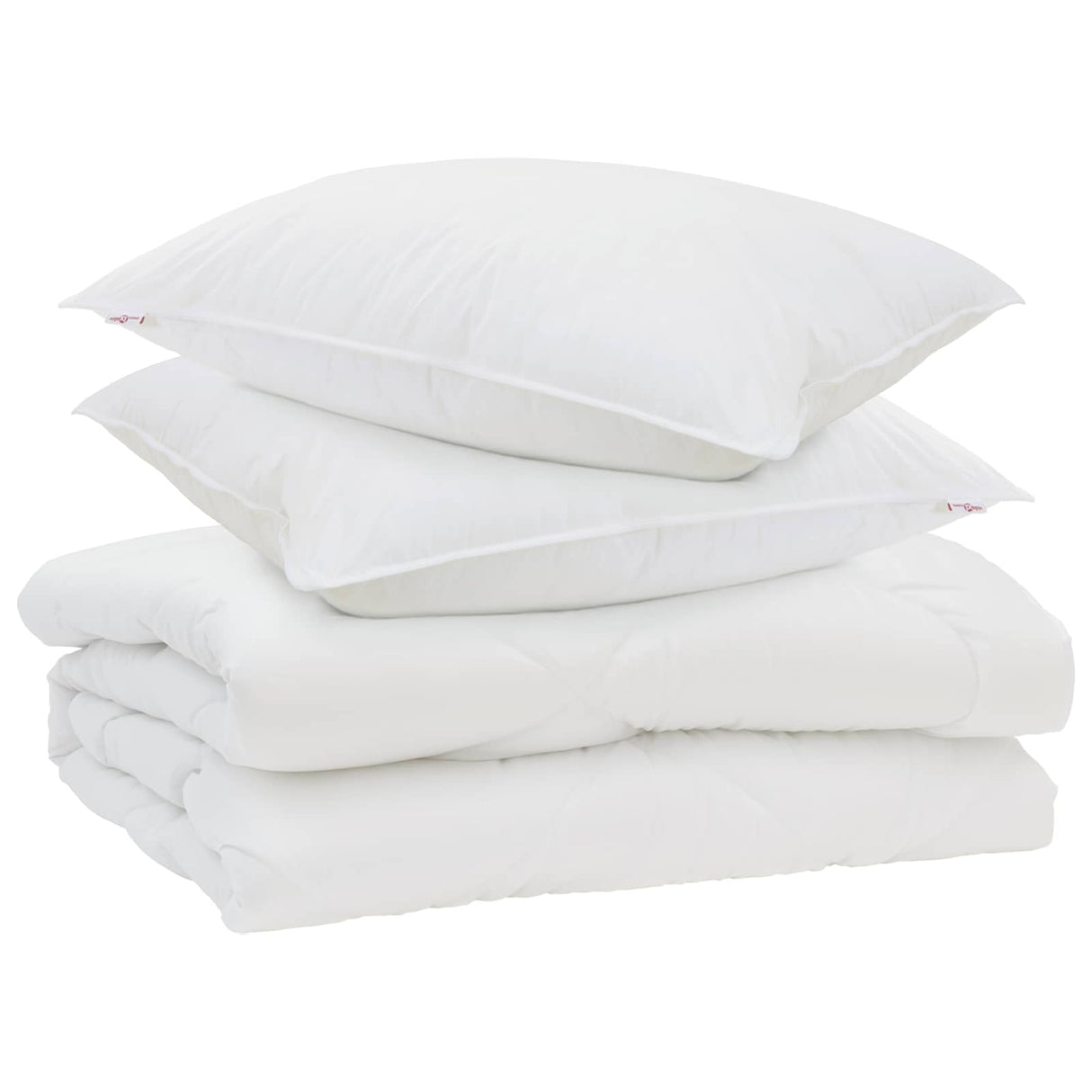 Vidaxl dekbed met kussen 3 pcs wit microfibre