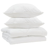 Vidaxl dekbed met kussen 3 pcs wit microfibre