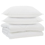 Vidaxl dekbed met kussen 3 pcs wit microfibre