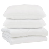 Vidaxl dekbed met kussen 3 pcs wit microfibre