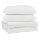 Vidaxl dekbed met kussen 3 pcs wit microfibre