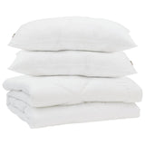 Vidaxl dekbed met kussen 3 pcs wit microfibre