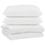 Vidaxl dekbed met kussen 3 pcs wit microfibre