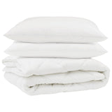 Vidaxl dekbed met kussen 3 pcs wit microfibre