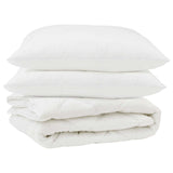 Vidaxl dekbed met kussen 3 pcs wit microfibre