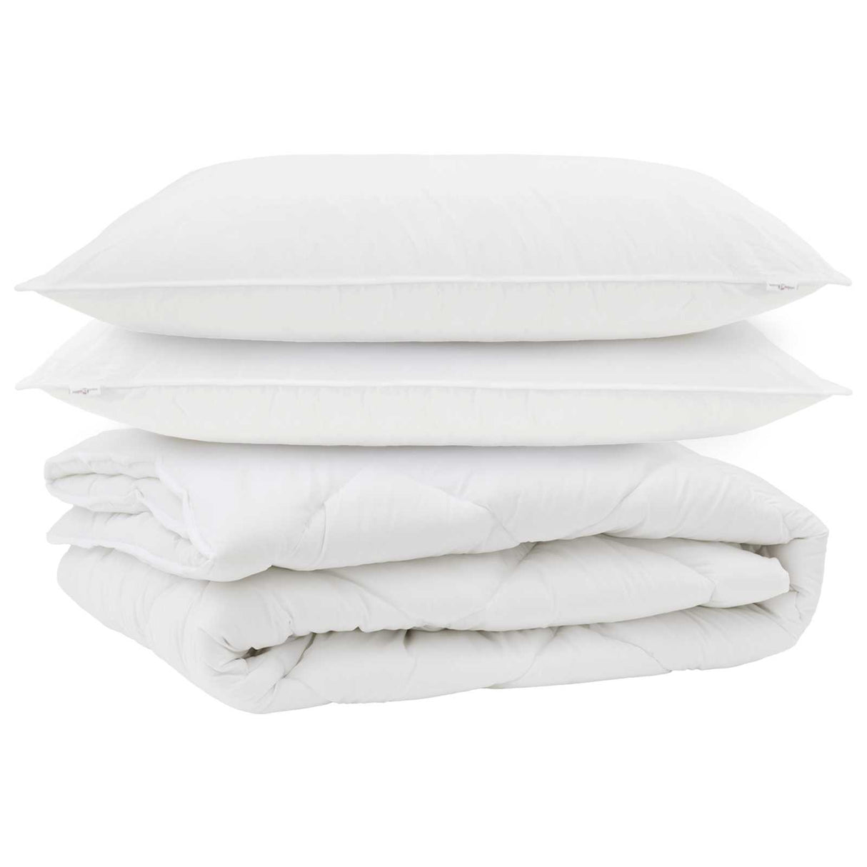 Vidaxl all-season dekbed met kussen 3 pcs wit microvezel
