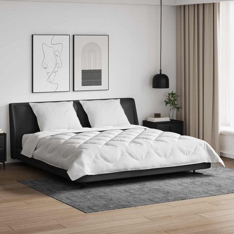 Vidaxl all-season dekbed met kussen 3 st wit microvezel