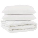 Vidaxl dekbed met kussen 3 pcs wit microvezel
