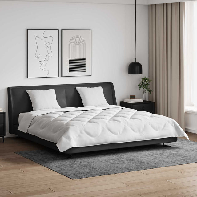 Vidaxl dekbed met kussen 3 st wit microvezel