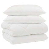 Vidaxl winter dekbed met kussen 3 st wit microvezel