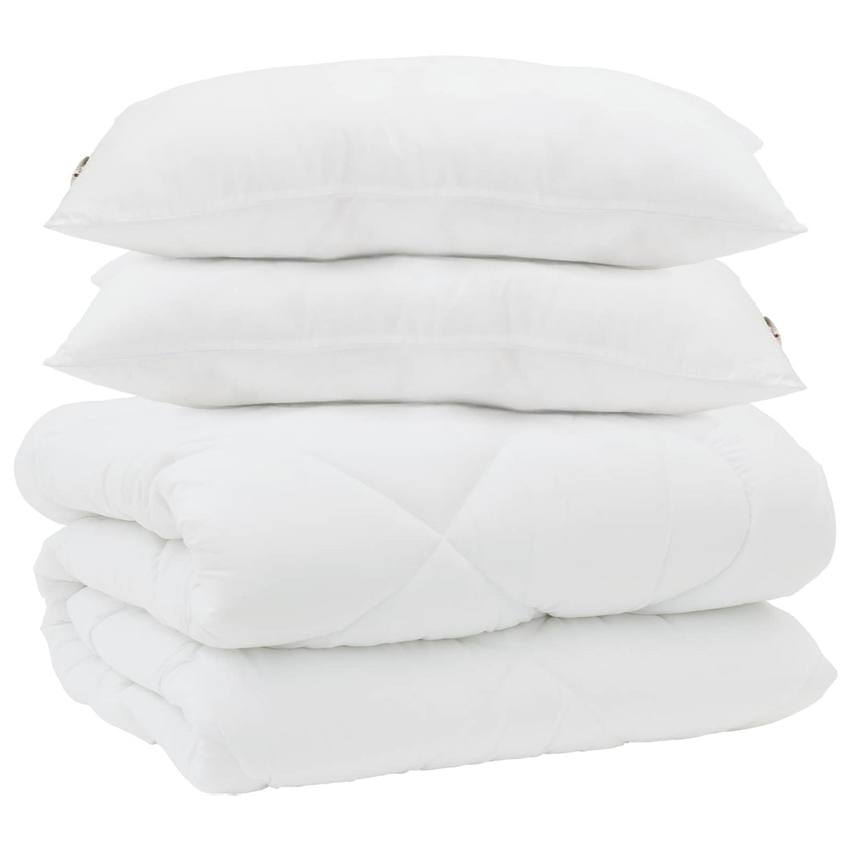 Vidaxl winter dekbed met kussen 3 pcs wit microvezel