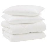 Vidaxl winter dekbed met kussen 3 pcs wit microvezel