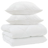 Vidaxl winter dekbed met kussen 3 pcs wit microvezel