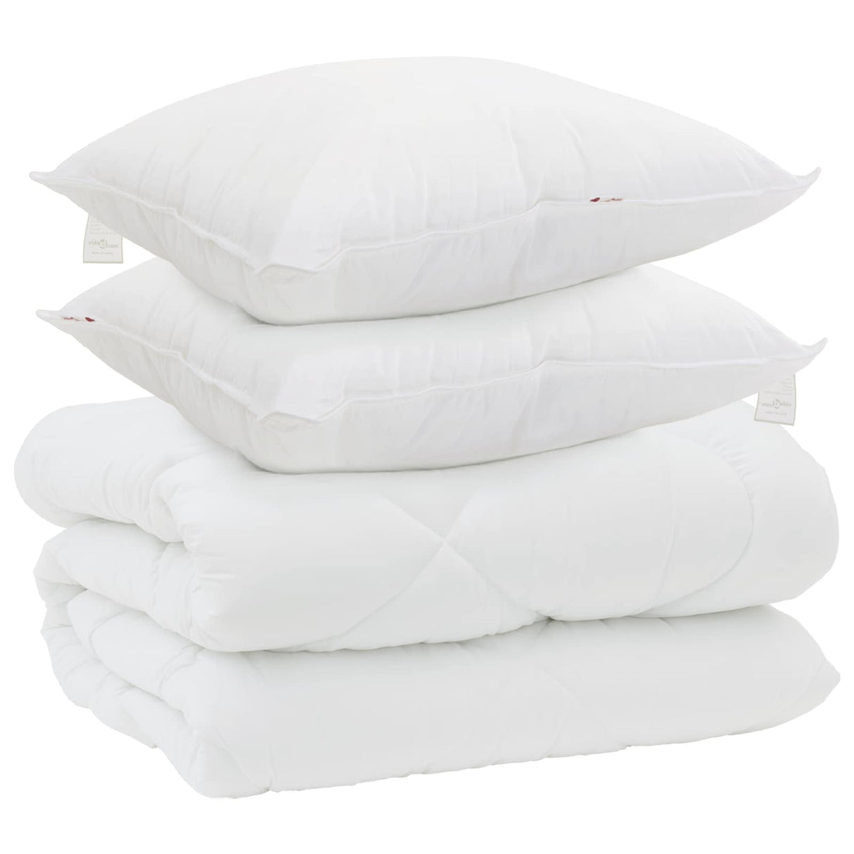 Vidaxl winter dekbed met kussen 3 pcs wit microvezel