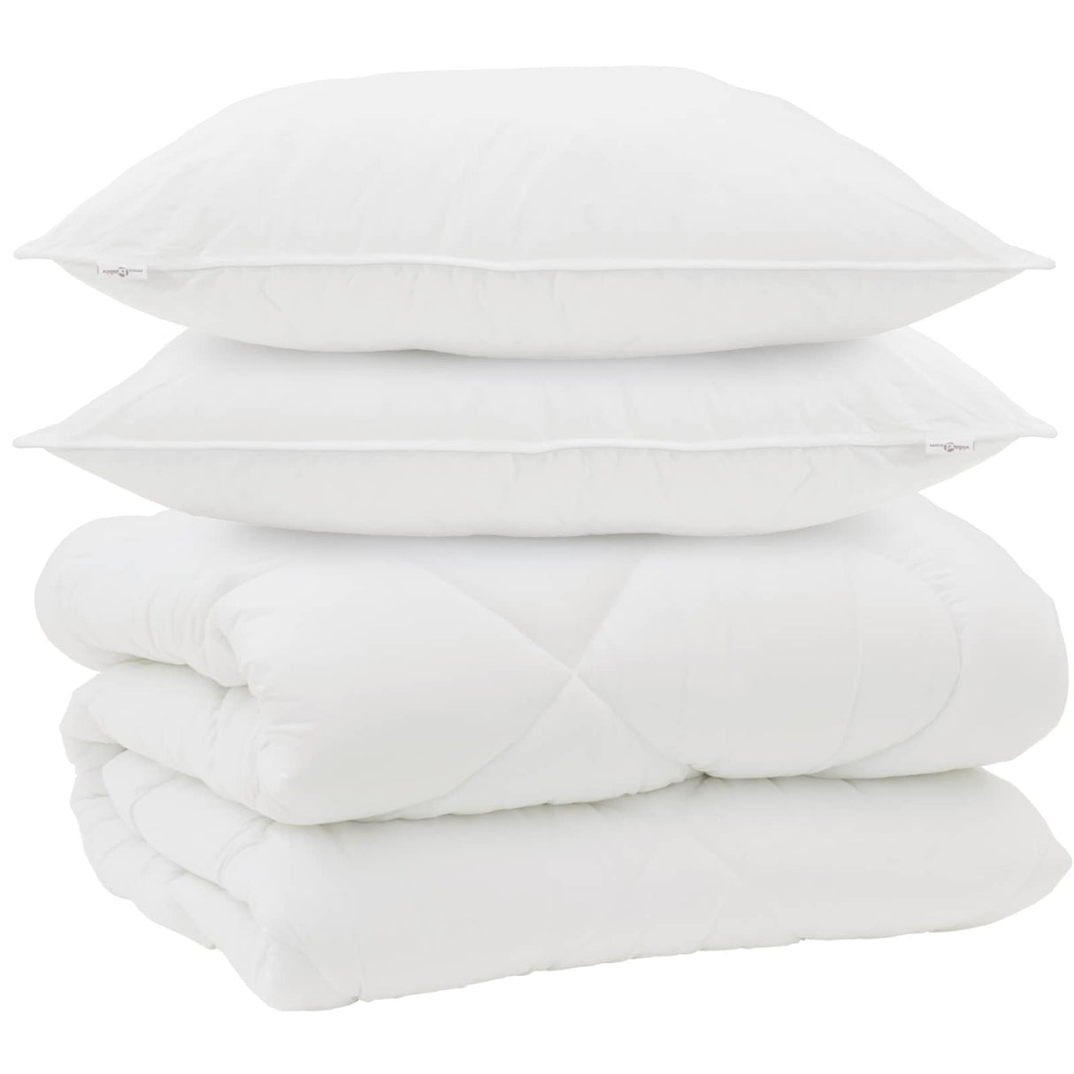 Vidaxl winter dekbed met kussen 3 pcs wit microvezel