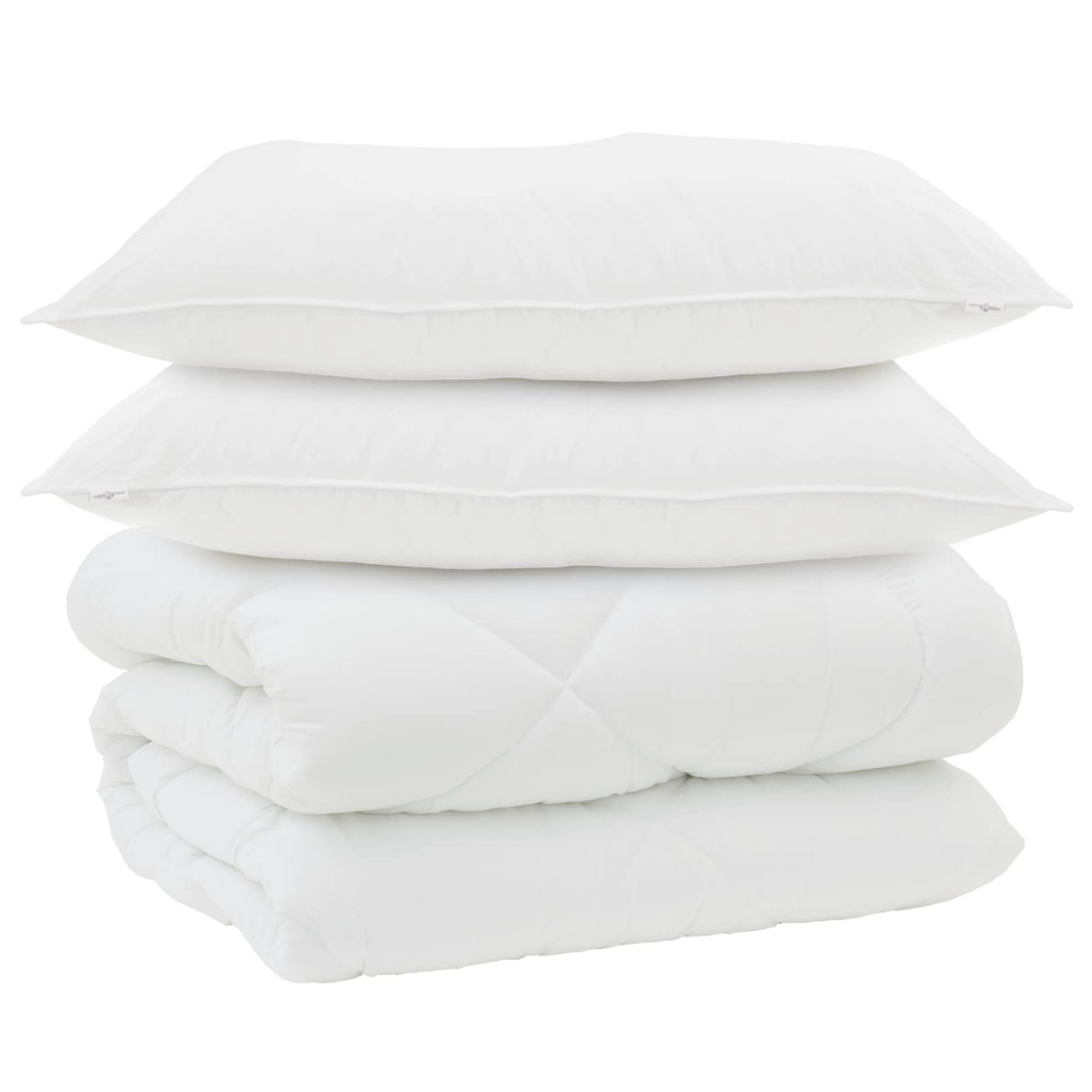Vidaxl winter dekbed met kussen 3 pcs wit microvezel