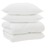 Vidaxl winter dekbed met kussen 3 pcs wit microvezel