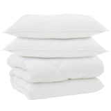 Vidaxl winter dekbed met kussen 3 pcs wit microvezel