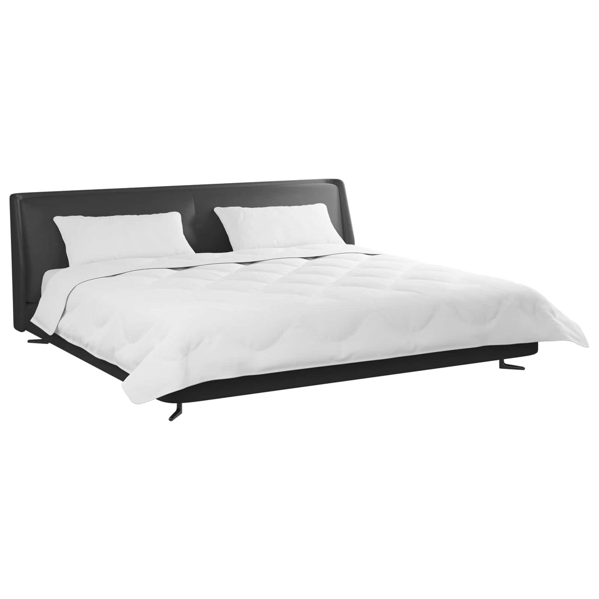 Vidaxl dekbed met kussens 3 pcs wit microfiber en dons feather